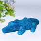 16cm Blue Apatite Crocodile Carving Crystal Healing Bulk Wholesale