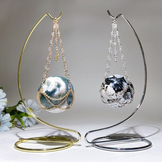 20cm Metal Hanging Stand for Crystal Sphere Crystal Healing Bulk Wholesale