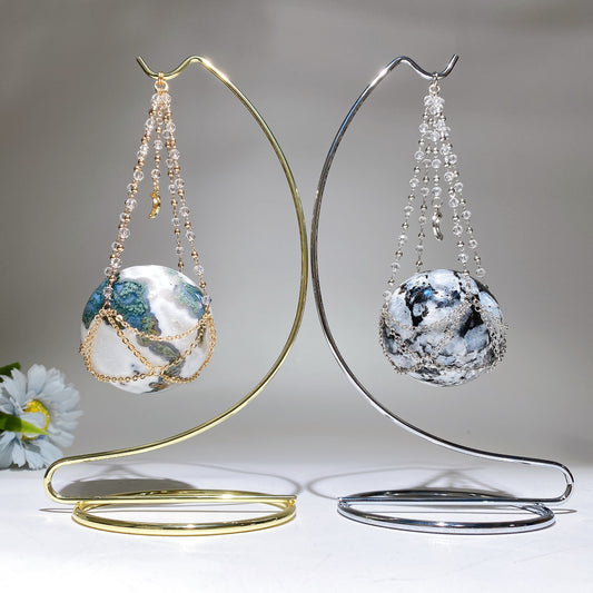 20cm Metal Hanging Stand for Crystal Sphere Crystal Healing Bulk Wholesale