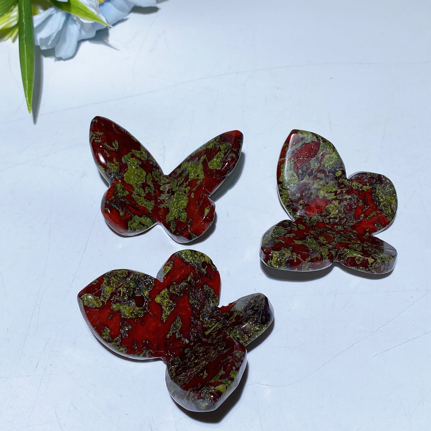 2.4" Dragon Blood Butterfly Carving Crystal Healing Bulk Wholesale