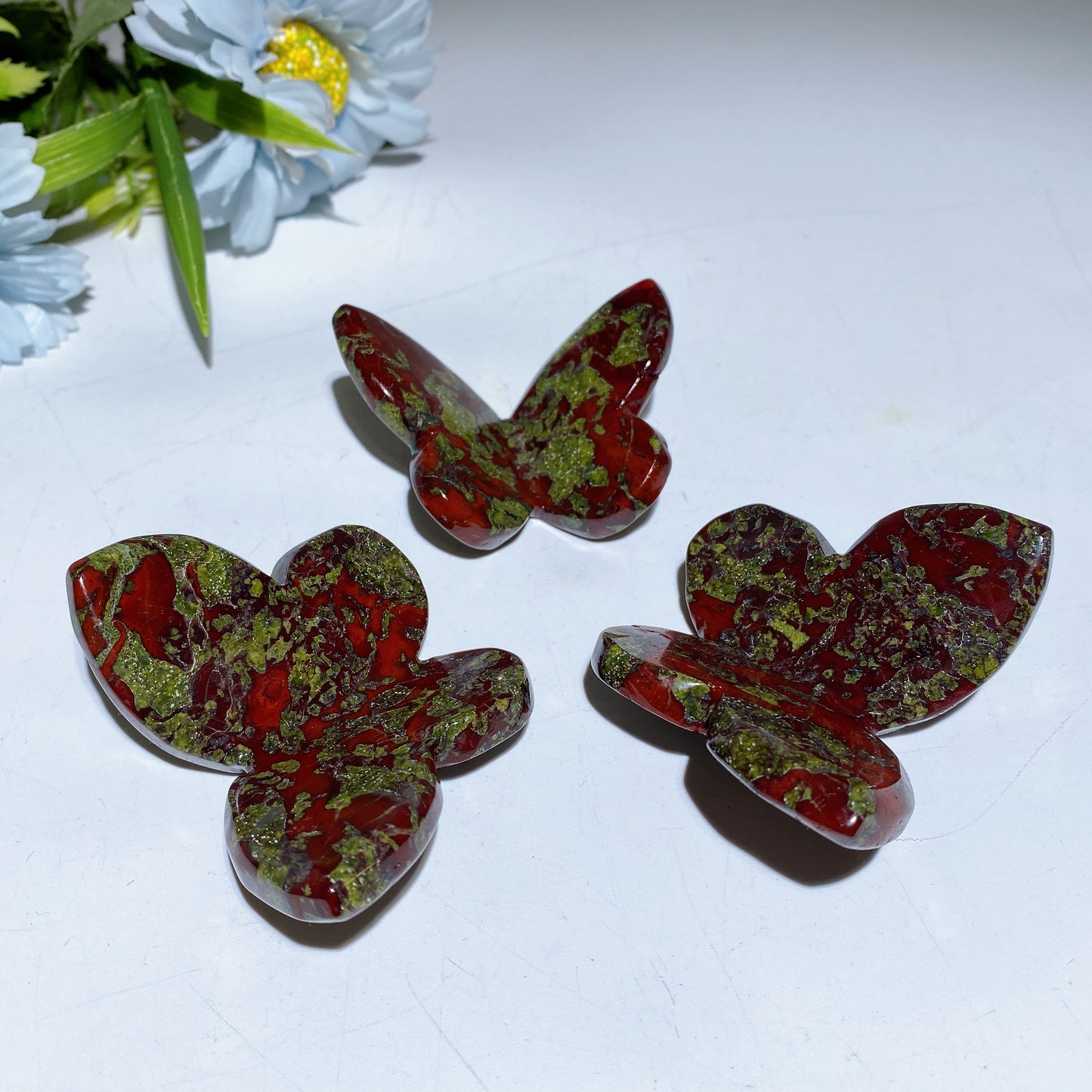 2.4" Dragon Blood Butterfly Carving Crystal Healing Bulk Wholesale