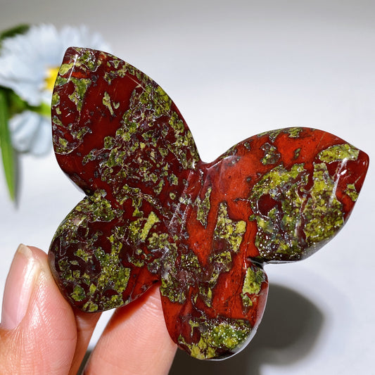 2.4" Dragon Blood Butterfly Carving Crystal Healing Bulk Wholesale