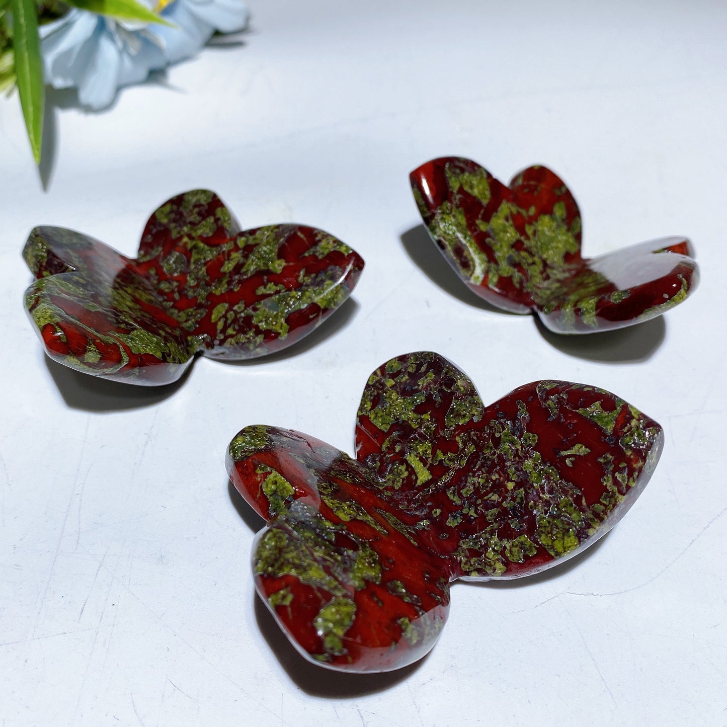 2.4" Dragon Blood Butterfly Carving Crystal Healing Bulk Wholesale