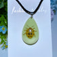Adjustable Luminous Drop Shape Necklace with Insect Crystal Healing Bulk Wholesale