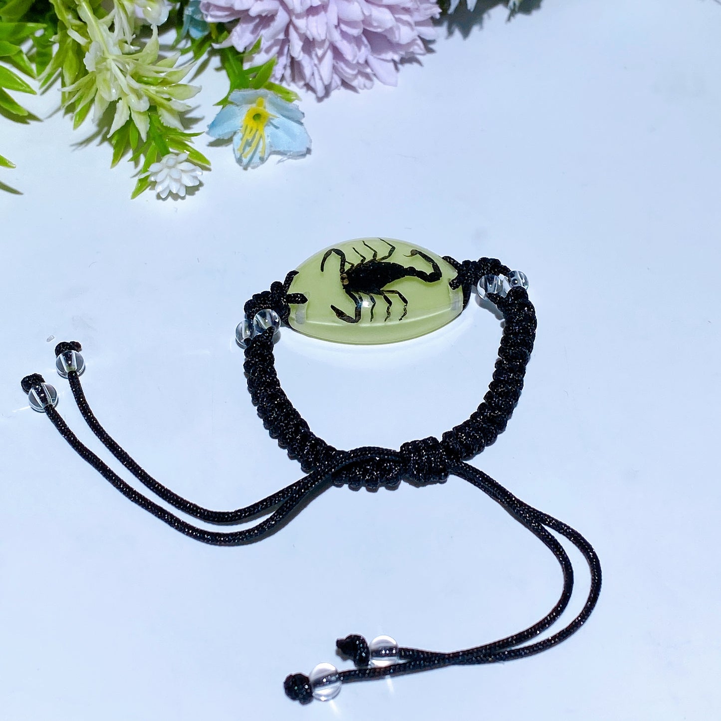 Luminous Adjustable Bracelet with Insect Crystal Healing Bulk Wholesale