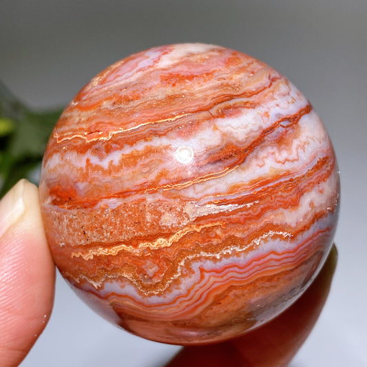 1.6"-2.2" Red Crazy Agate Sphere Crystal Healing Bulk Wholesale