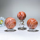 1.6"-2.2" Red Crazy Agate Sphere Crystal Healing Bulk Wholesale