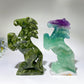 5.9" Serpentine Fluorite Horse Carving Crystal Healing Bulk Wholesale
