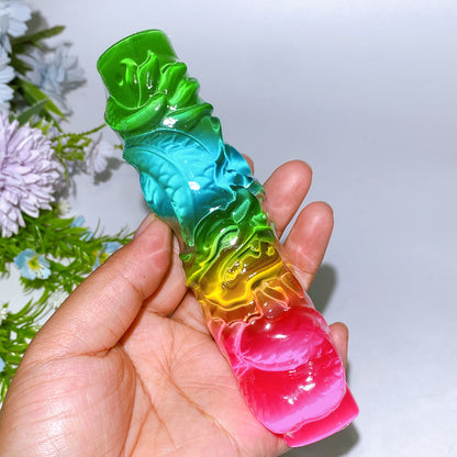 15-20cm Aura Selenite Dragon Cylinder Tower Crystal healing Bulk Wholesale