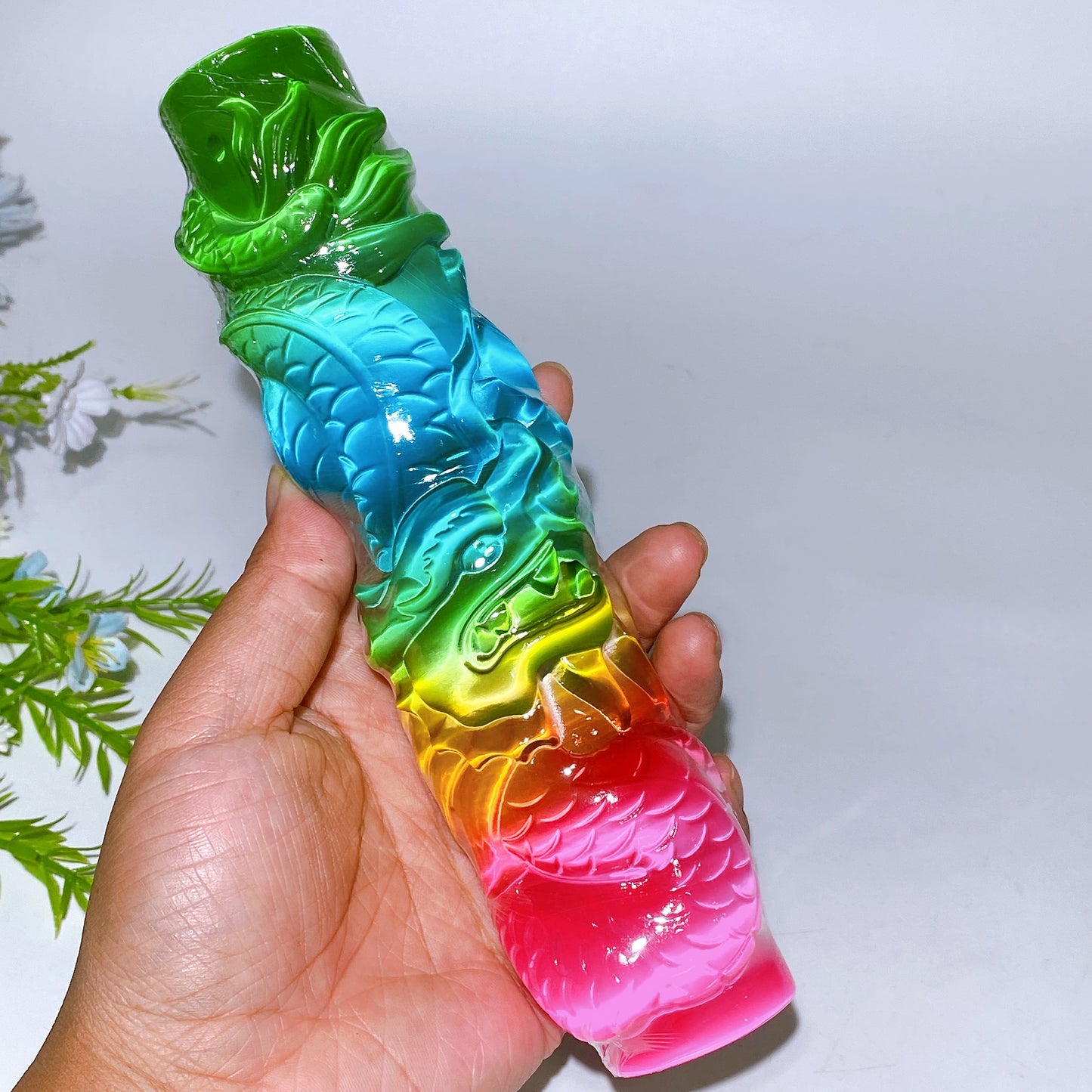 15-20cm Aura Selenite Dragon Cylinder Tower Crystal healing Bulk Wholesale