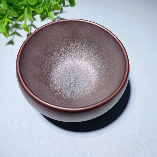3.4" Metal Coating Ceramic Cup Crystal Healing Bulk Wholesale