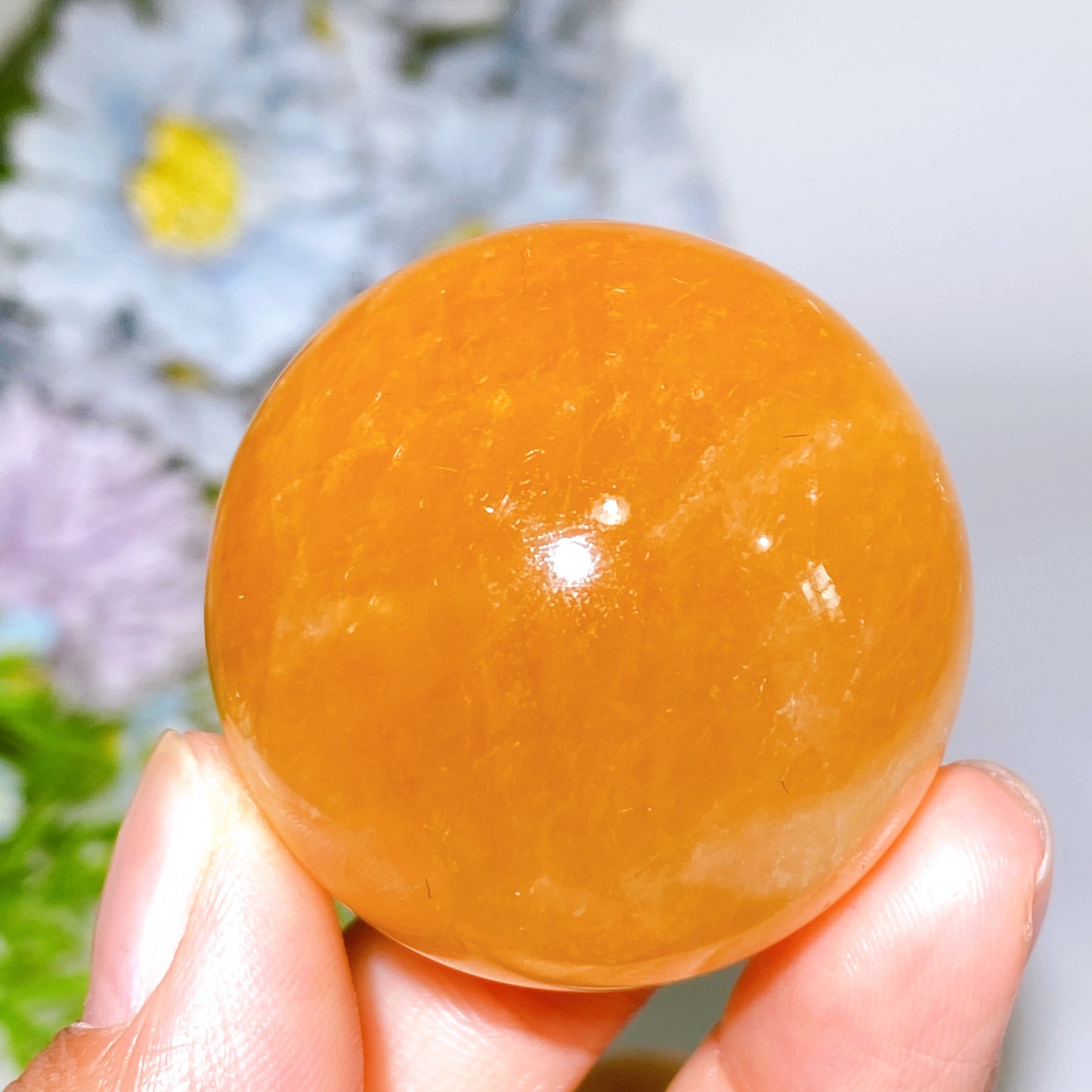 4cm Honey Calcite Sphere Crystal Healing Bulk Wholesale