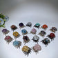 2.4" Crystal Chips Metal Spider Free Form Crystal Healing Bulk Wholesale