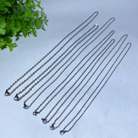 45cm 50cm 60cm Stainless Steel Necklace Crystal Healing Bulk Wholesale