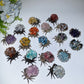 2.4" Crystal Chips Metal Spider Free Form Crystal Healing Bulk Wholesale