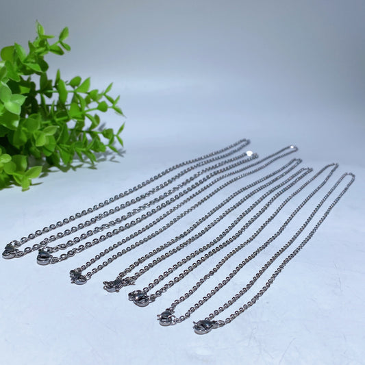 45cm 50cm 60cm Stainless Steel Necklace Crystal Healing Bulk Wholesale