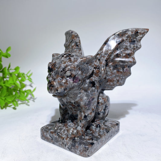 4.9" UV Reactive Yooperlite Gargoyle Crystal Healing Carving Bulk Wholesale