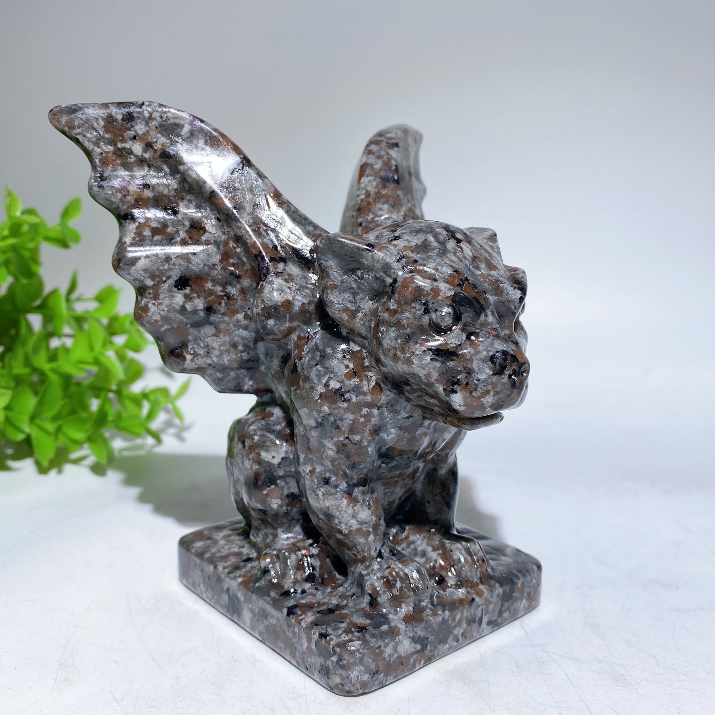 4.9" UV Reactive Yooperlite Gargoyle Crystal Healing Carving Bulk Wholesale