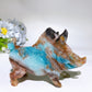 Caribbean Calcite Sky Blue Wild Boar Family Carving Crystal Healing Bulk Wholesale