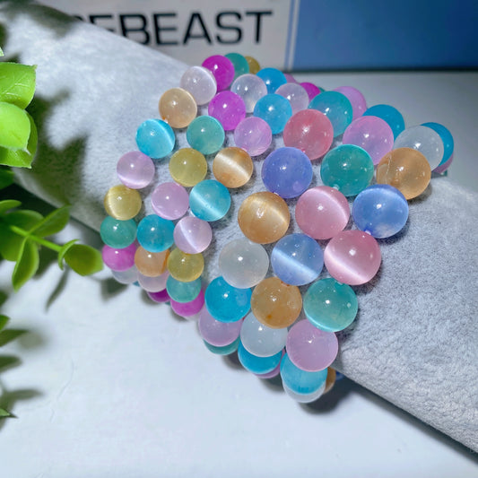 8mm 10.5mm Colorful Selenite Bracelet Bulk Wholesale