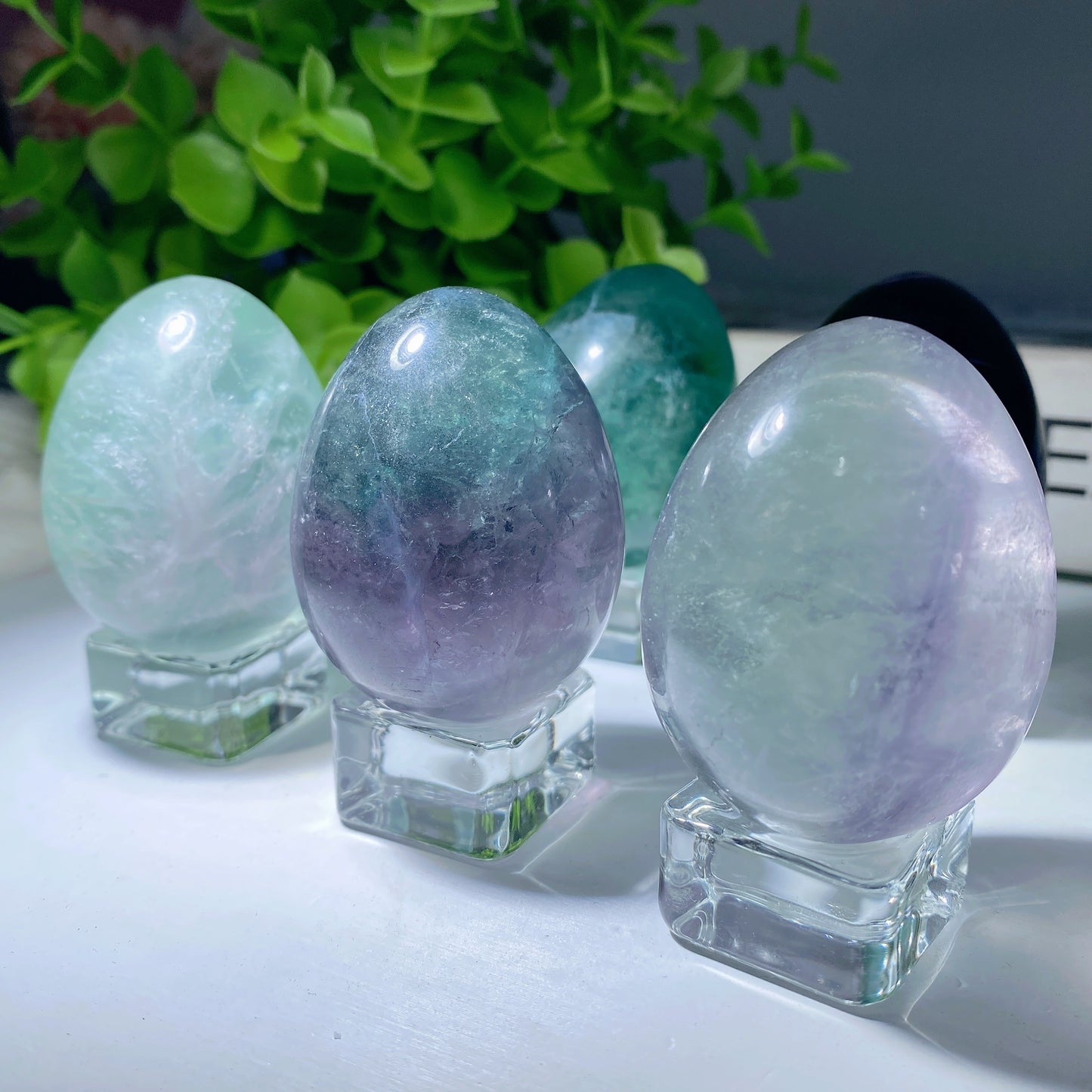 1.9" Fluorite Egg Carvings Crystal Healing Bulk Wholesale