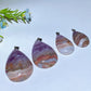 Striped Agate Growing with Amethyst Drop Shape Pendant Crystal Healing Bulk Wholesale