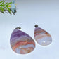 Striped Agate Growing with Amethyst Drop Shape Pendant Crystal Healing Bulk Wholesale