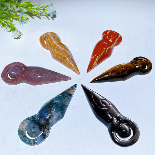 3.2" Crystal Goddess Carving Crystal Healing Bulk Wholesale