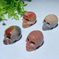 1.15" Mini Polychrome Skull Carvings Bulk Wholesale