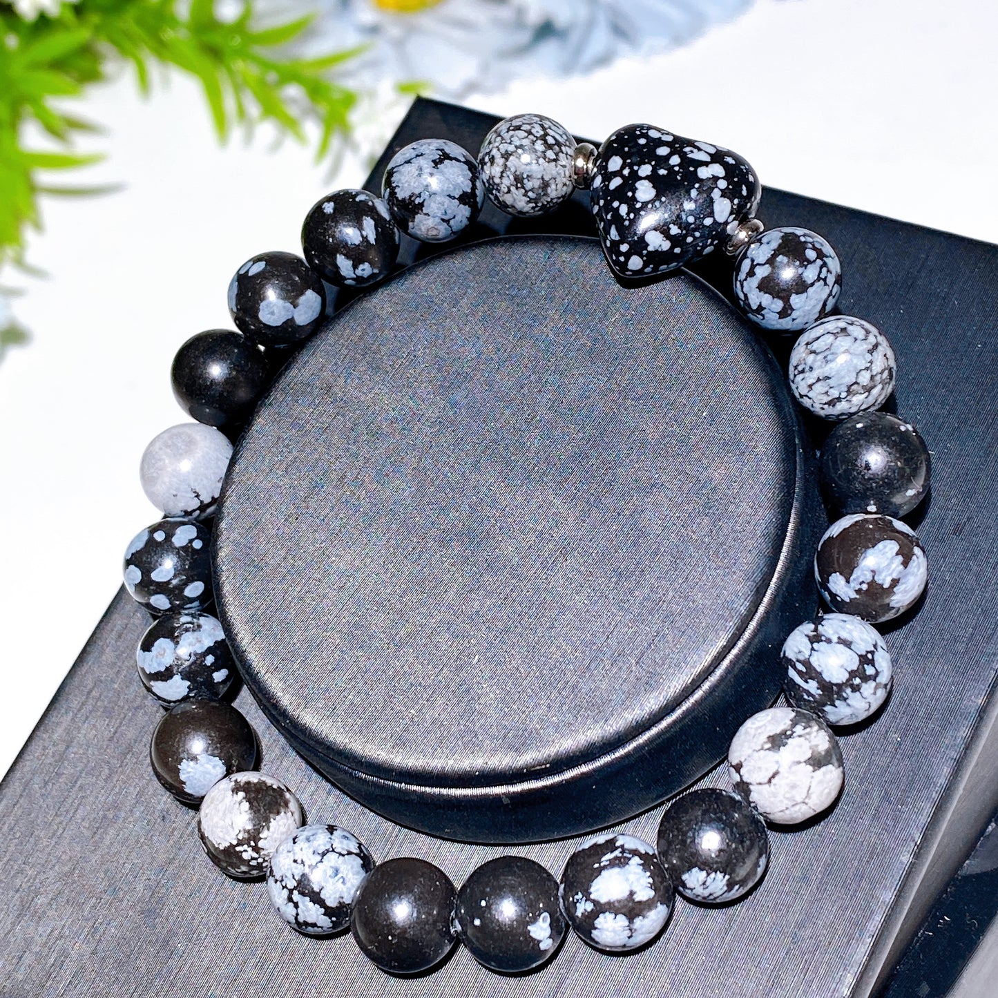 8mm Crystal Bracelet with Heart Crystal Healing Bulk Wholesale