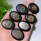 40mm Schungite Runes with Chakra Pattern Set Crystal Healing Bulk Wholesale