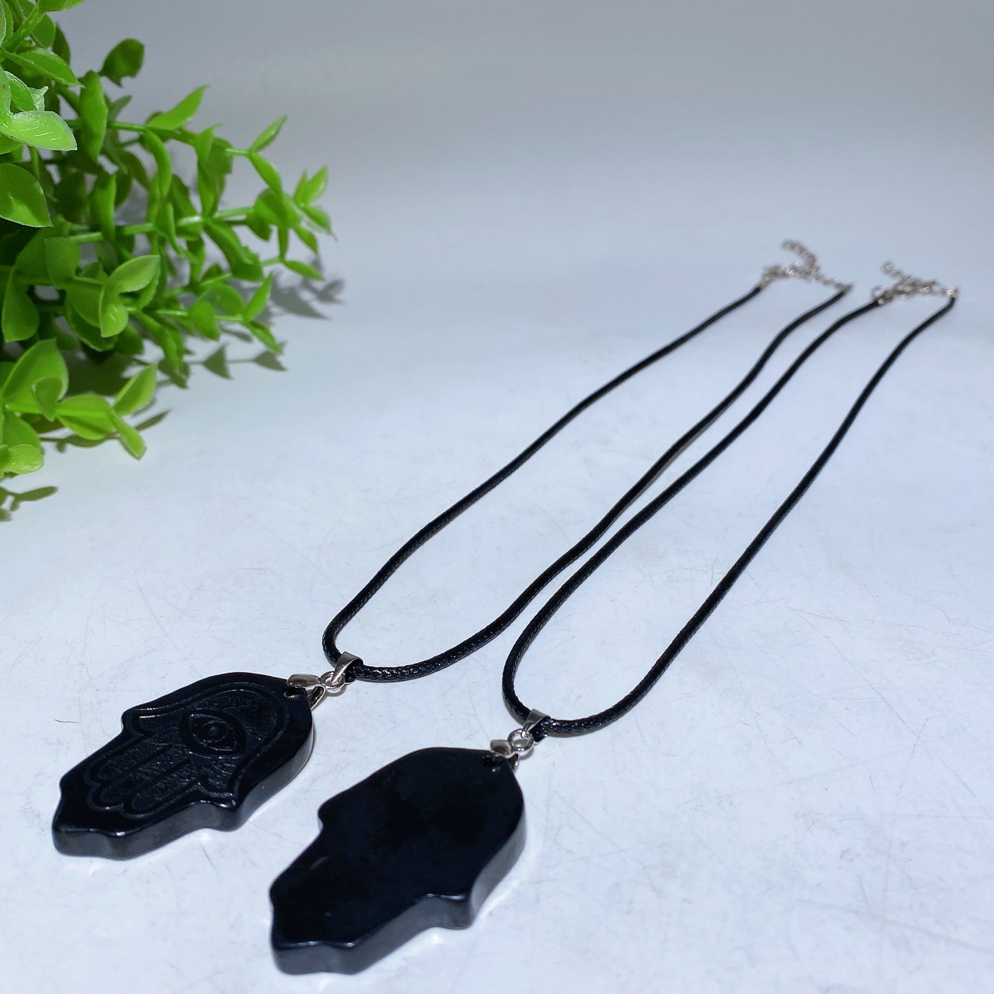 Schungite Chakra Hand with Horu's Eye Necklace Crystal Healing Bulk Wholesale