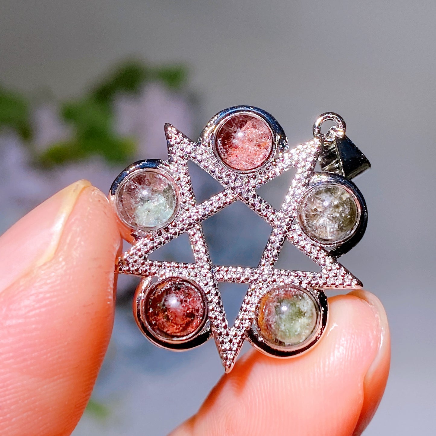Cooper Silver Plated Crystal Pendant Crystal Healing Bulk Wholesale