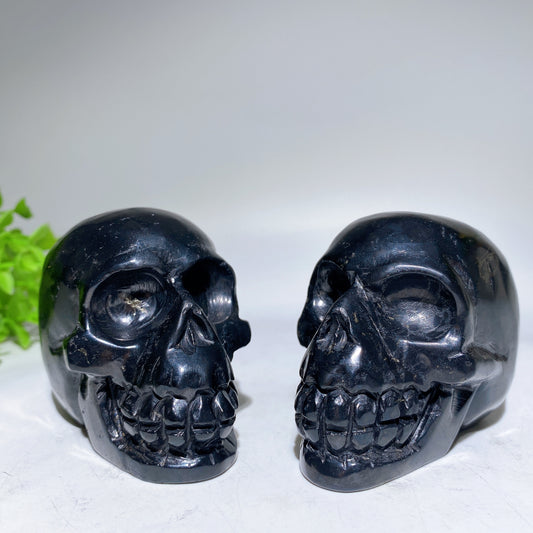 3.3" Schungite Skull Carving Crystal Healing Bulk Wholesale