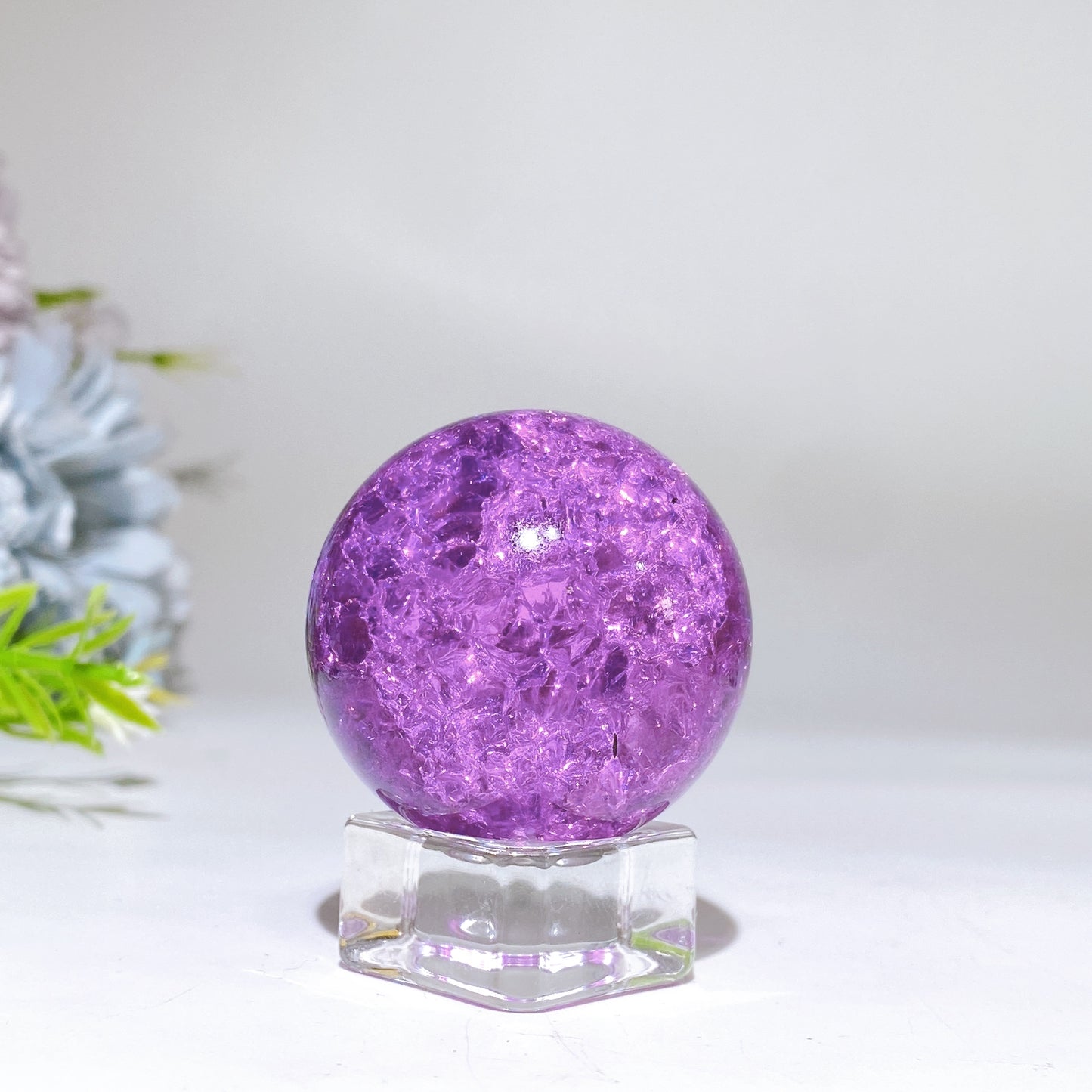 4cm Crack Crystal Glass Sphere Crystal Healing Bulk Wholesale