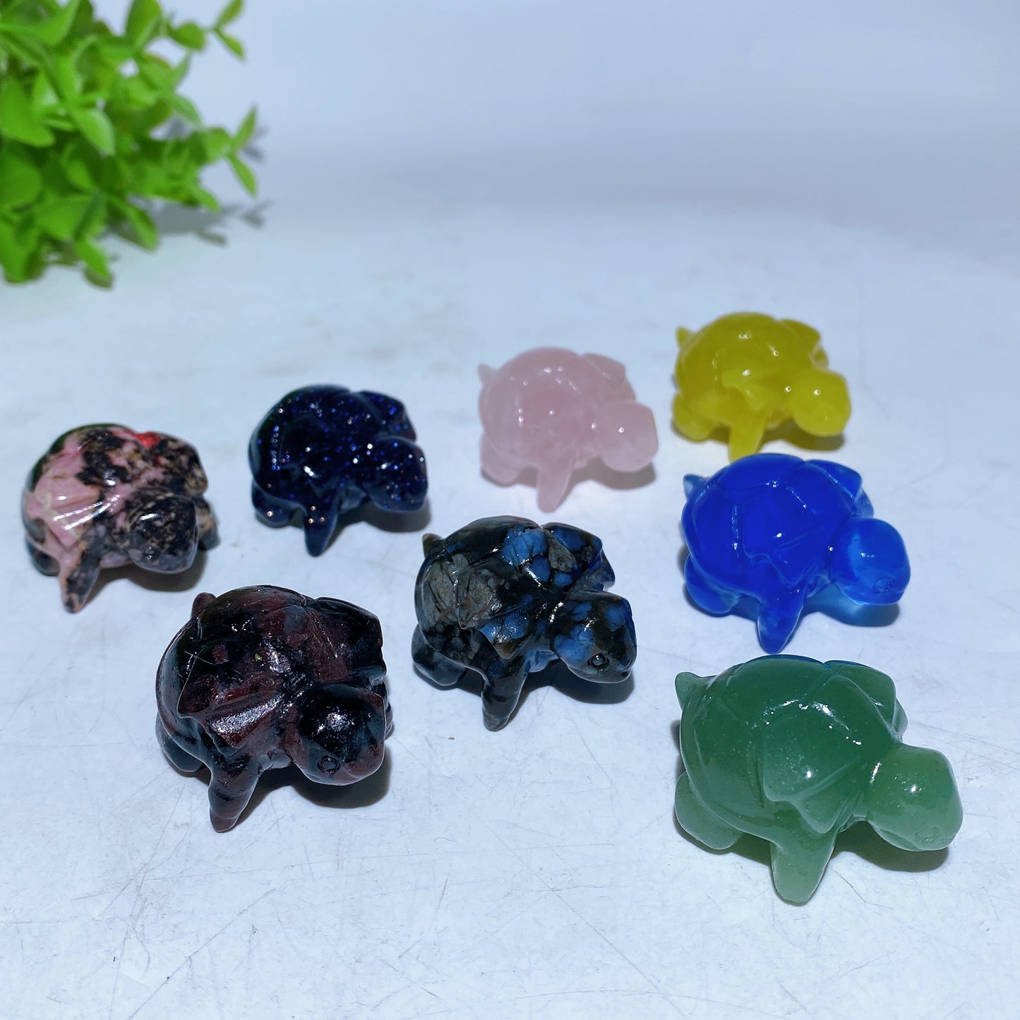 1.4" Mini Squirtle Pokemon Carving Crystal Healing Bulk Wholesale