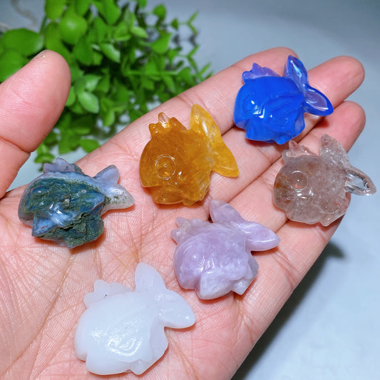 1.1" Crystal Fish Carving Crystal Healing Bulk Wholesale