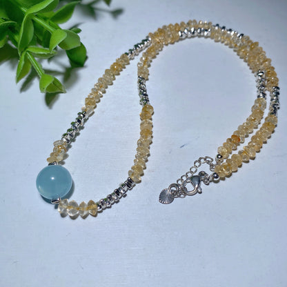 Silver Crystal Chips Necklace Crystal Healing Bulk Wholesale