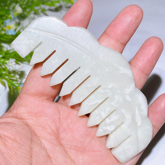 4.1" Jade Comb Carving Crystal Healing Bulk Wholesale