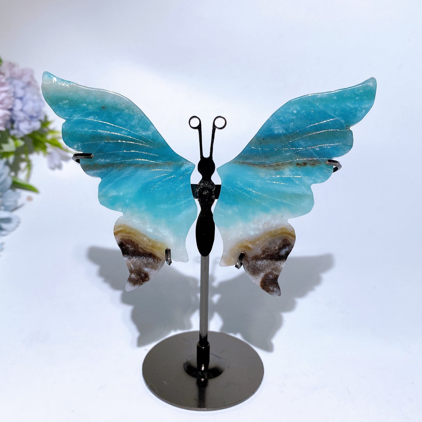Sky Blue Butterfly Wings with Stand Crystal Healing Bulk Wholesale