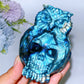 3.8" Labradorite Skull with Owl Carving Crystal Healing Bulk Wholesale