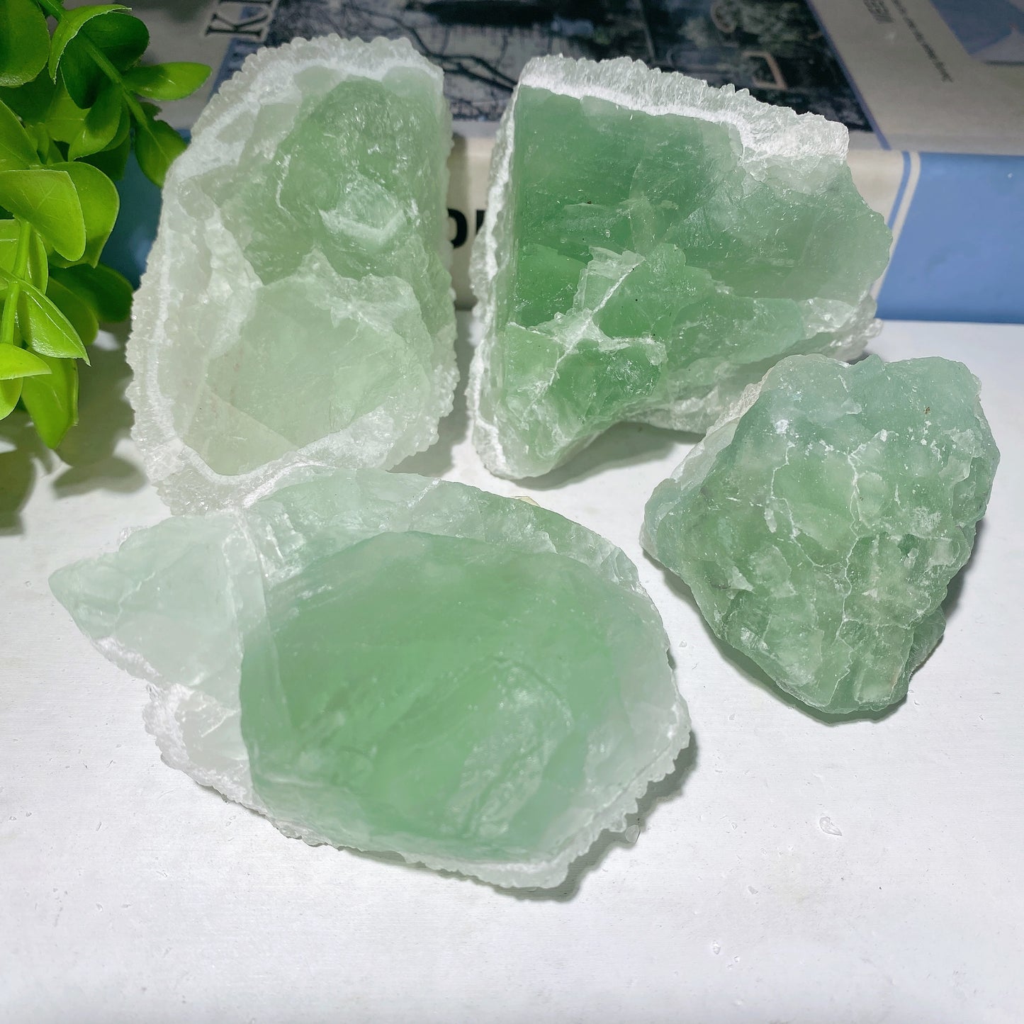 Sugar Green Fluorite Chunks Bulk Wholesale