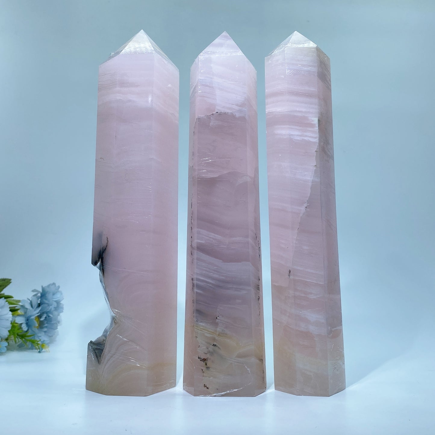 28-35cm Pink Calcite Tower Crystal Healing Bulk Wholesale