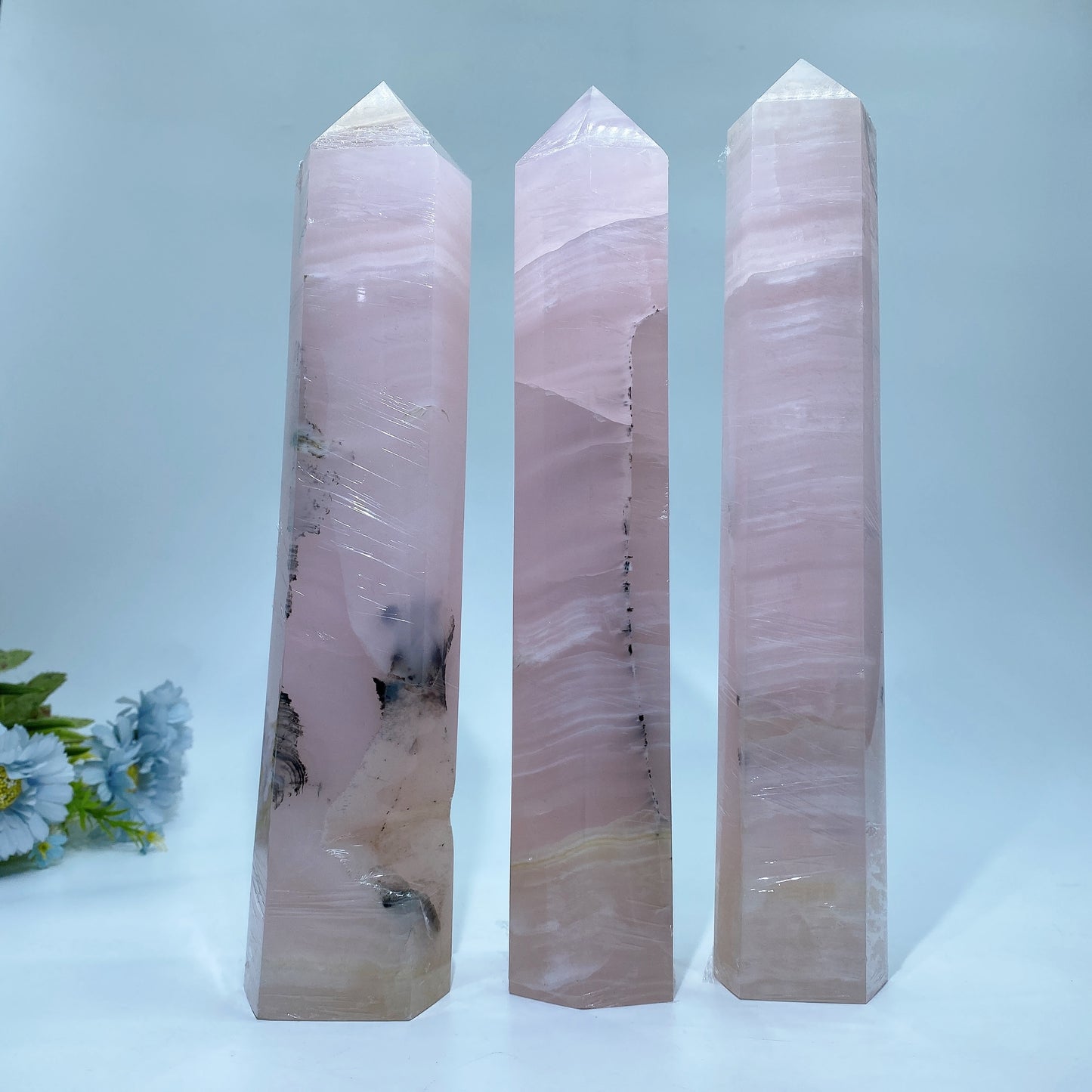 28-35cm Pink Calcite Tower Crystal Healing Bulk Wholesale
