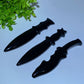 5.5"-5.8" Black Obsidian Knife Dagger Carvings Crystal Healing Bulk Wholesale