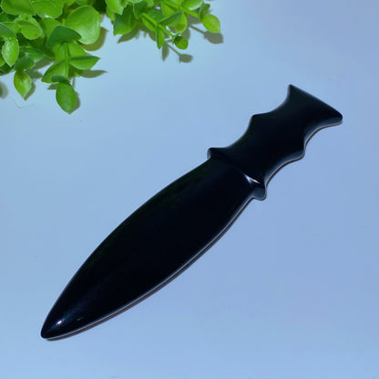 5.5"-5.8" Black Obsidian Knife Dagger Carvings Bulk Wholesale