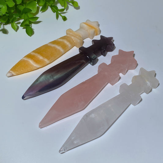 5.1" Mixed Crystal Sword Carvings Bulk Wholesale