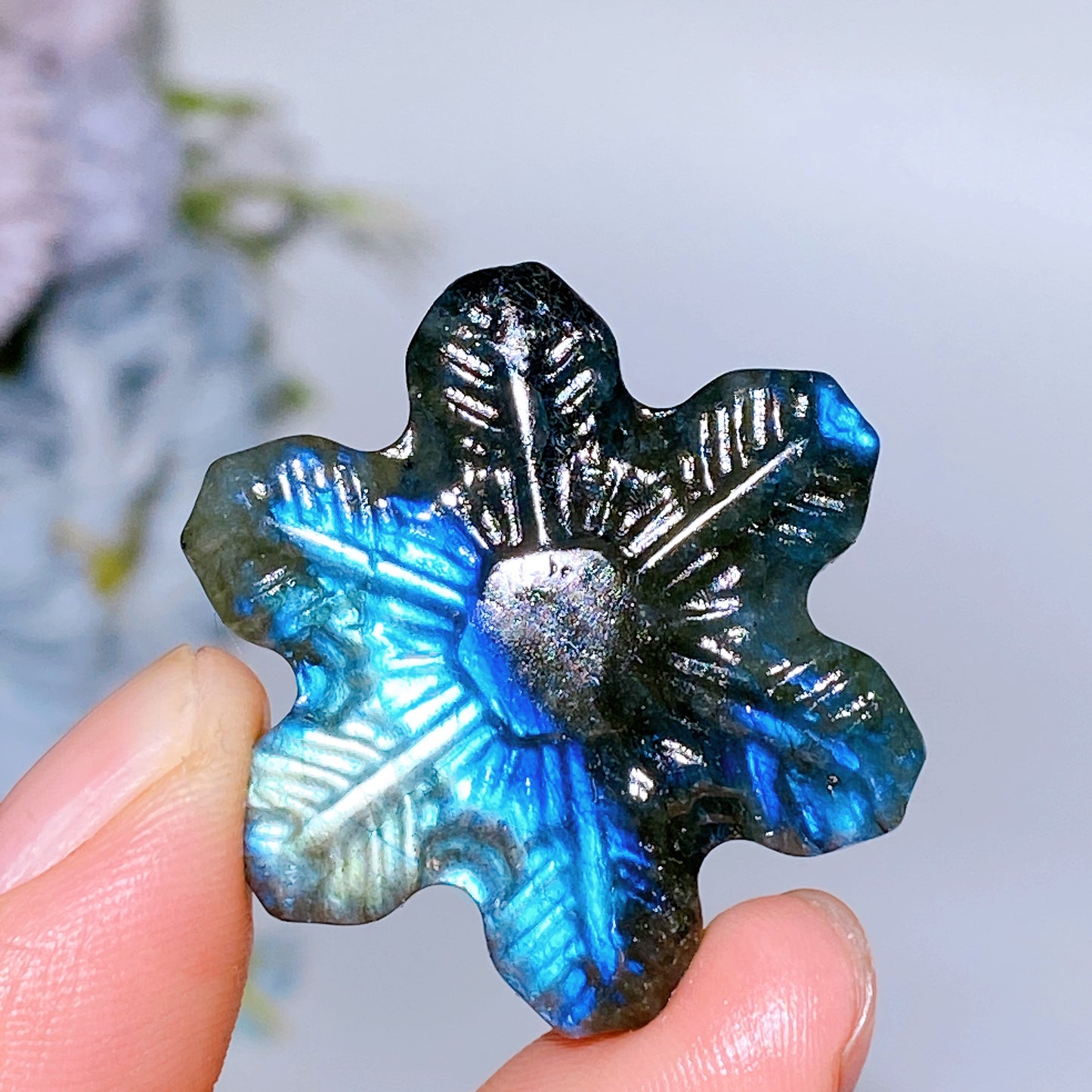 1.4" Crystal Snowflake Carving Crystal Healing Bulk Wholesale