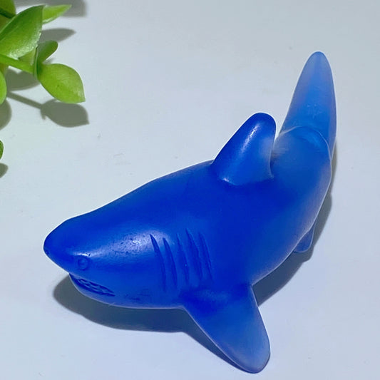 3.1" Blue Opalite Shark Carvings Bulk Wholesale