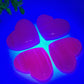 2.2"-2.4" UV Reactive Pink Calcite Heart Palm Bulk Wholesale